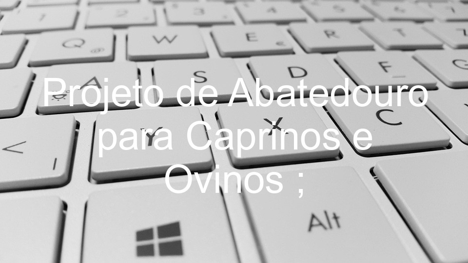 Projeto de Abatedouro para Caprinos e Ovinos ;