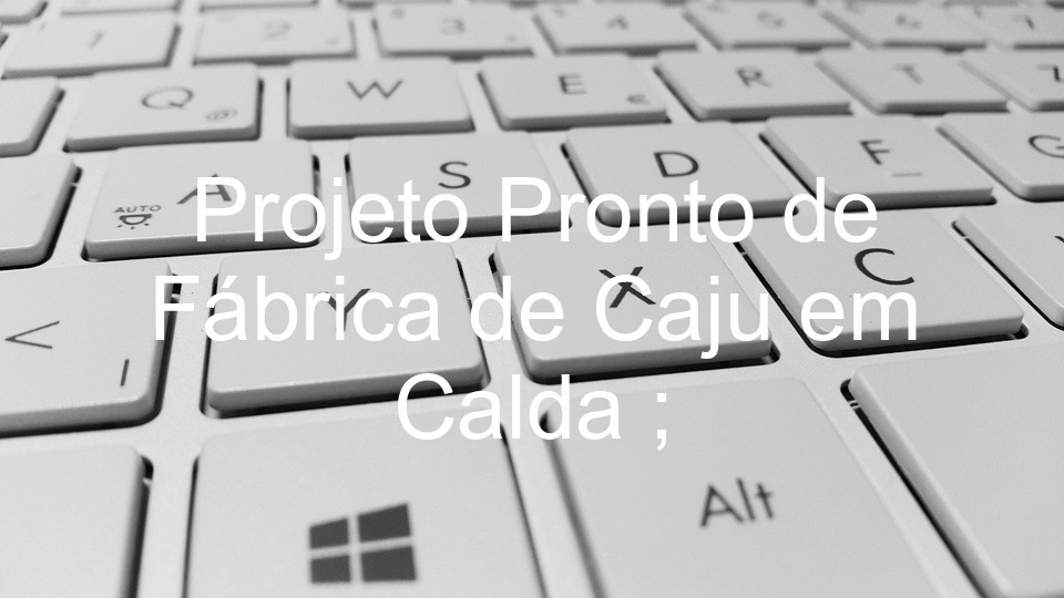Projeto Pronto de Fábrica de Caju em Calda ;