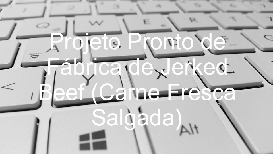 Projeto Pronto de Fábrica de Jerked Beef (Carne Fresca Salgada)