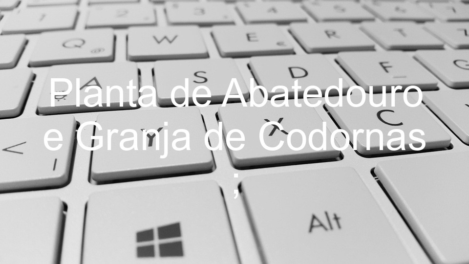 Planta de Abatedouro e Granja de Codornas ;