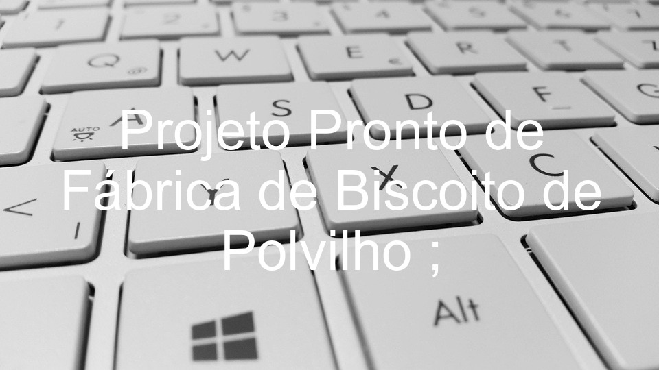 Projeto Pronto de Fábrica de Biscoito de Polvilho ;