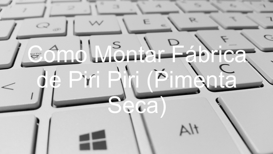 Como Montar Fábrica de Piri Piri (Pimenta Seca)