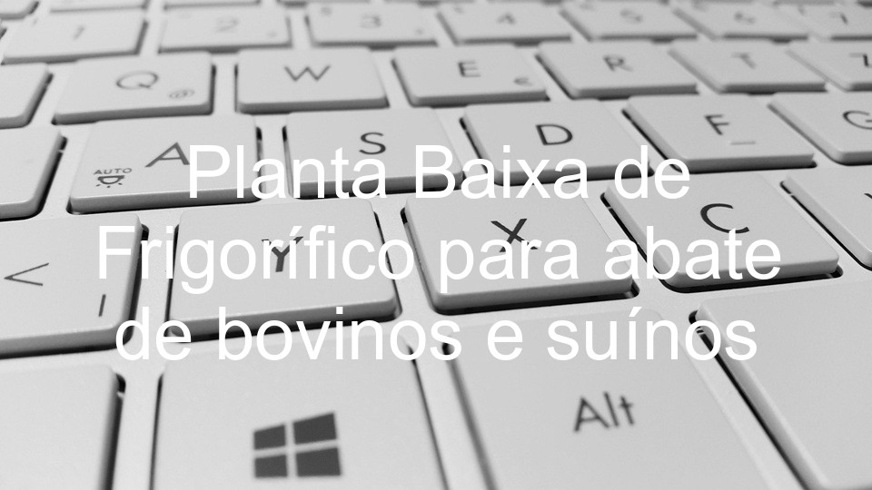 Planta Baixa de Frigorífico para abate de bovinos e suínos